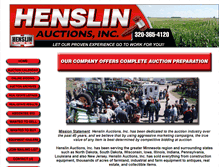 Tablet Screenshot of henslinauctions.com